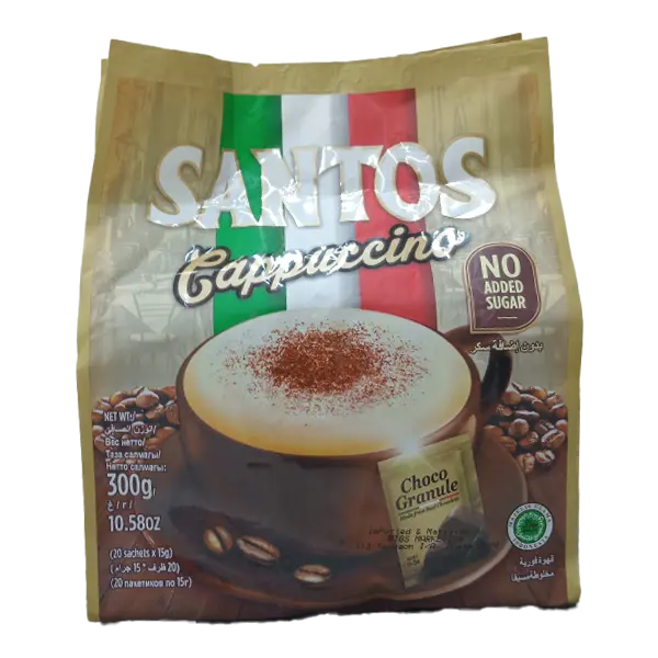 santos-cappuccinopremix-instant-coffeeno-sugar-added-choco-granule-2015g300gm